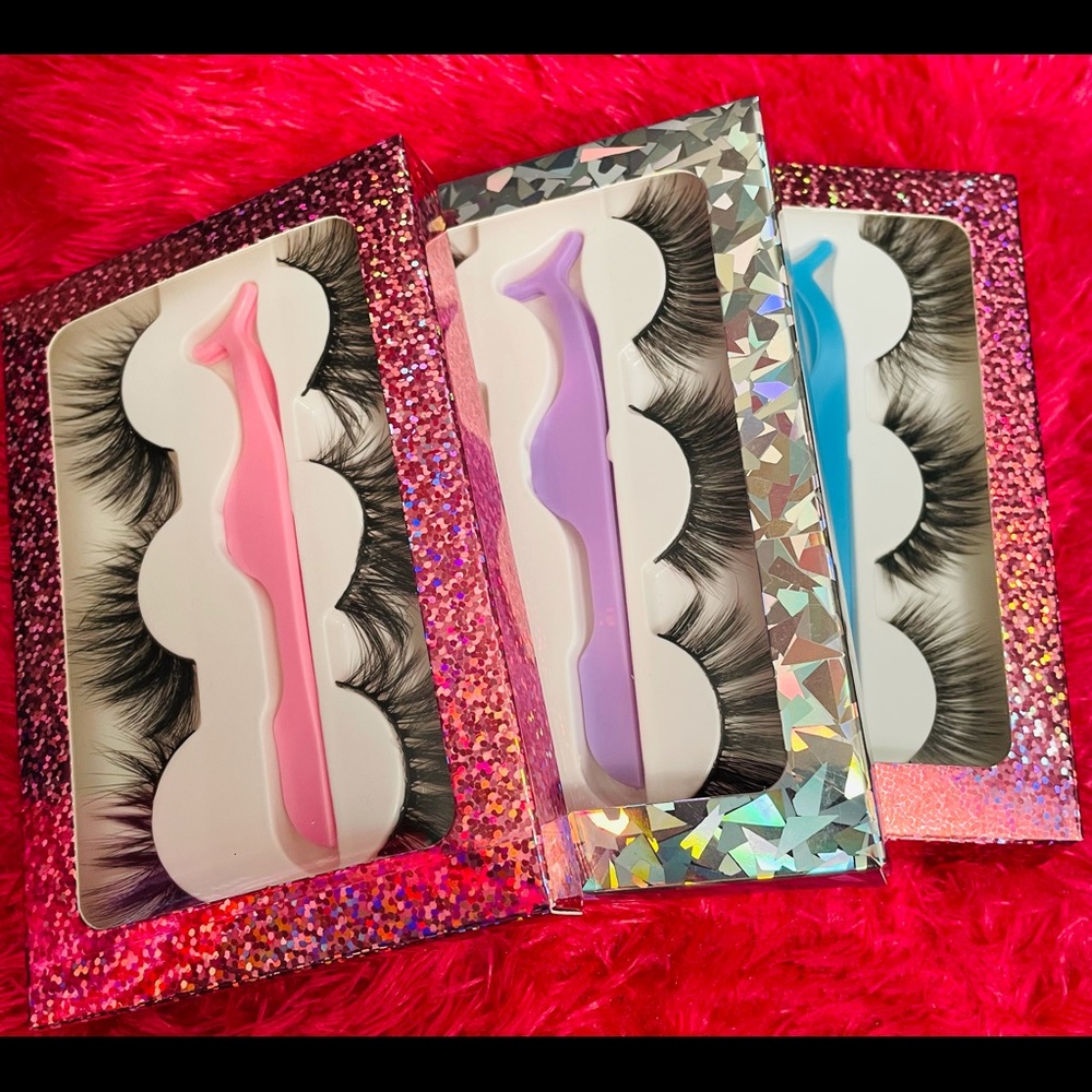 10 Lash Books 5 Pink 5 Silver 30 lashes total